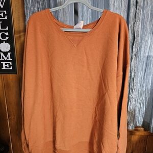 ComfortWash Orange Crewneck Sweatshirt